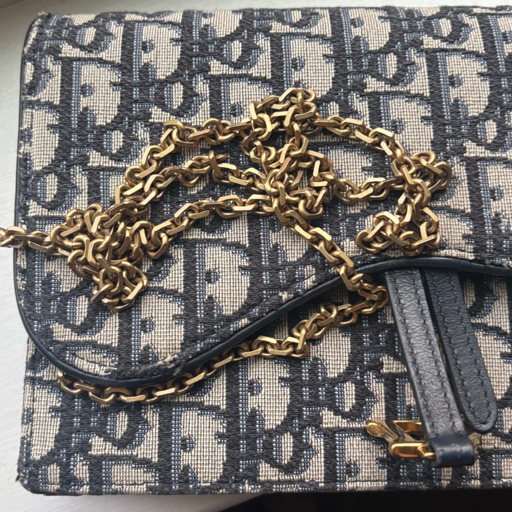 Dior Oblique Saddle Wallet On Chain - Picture 11 of 16